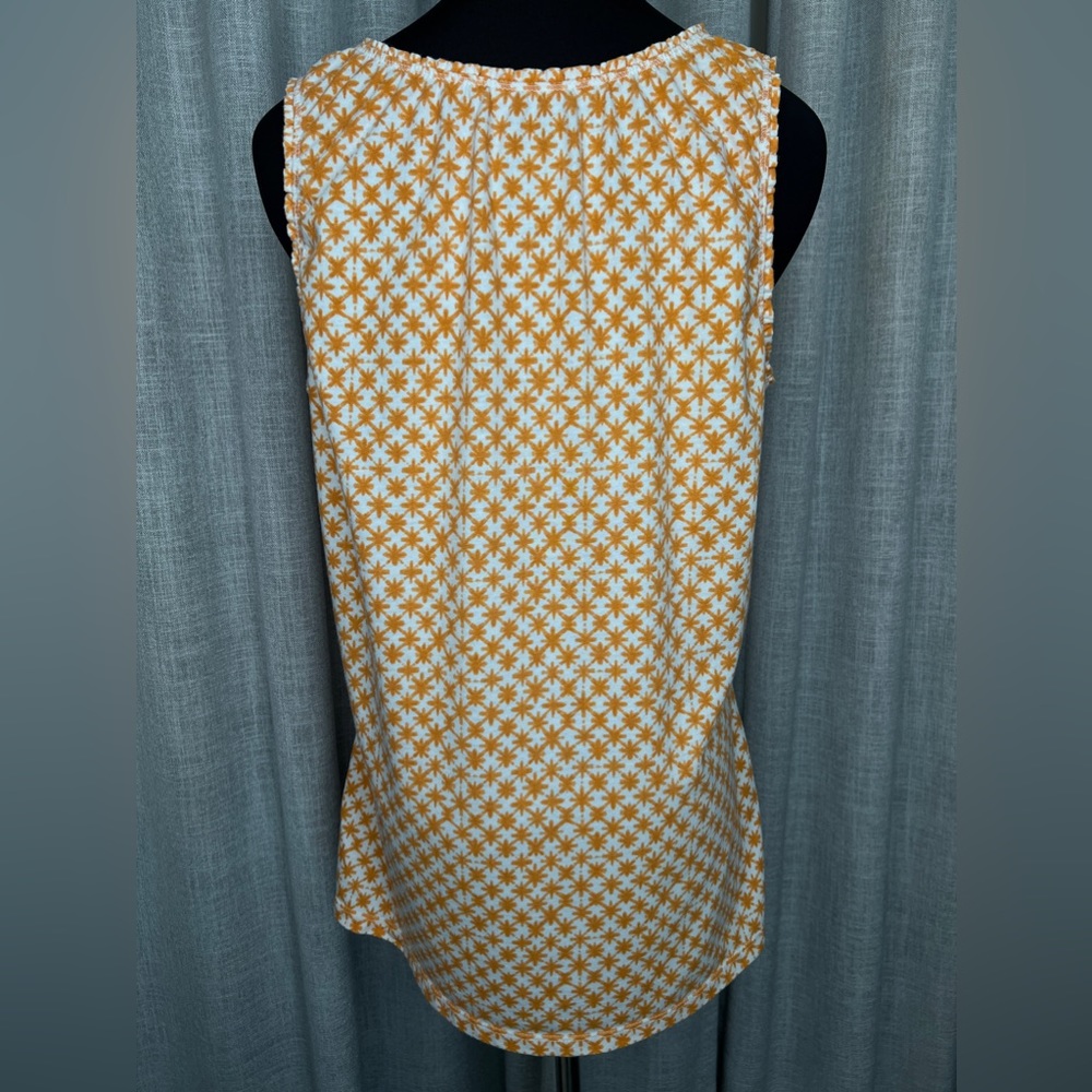 White Orange Print Tank Size XL - Picture 4 of 5